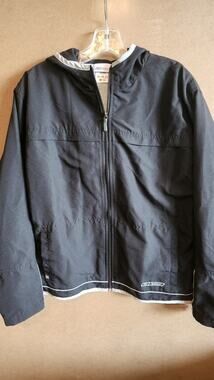 Vintage Reebok Tracksuit Mens Black Zip Hooded Windbreaker & Pants Sz XL J50